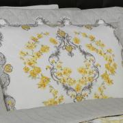Enxoval Casal com Cobre-leito 7 peas Cetim 300 fios - Kendra Amarelo - Dui Design