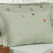 Kit: 1 Cobre-leito Casal + 2 Porta-travesseiros 150 fios - Kevin Confrei - Dui Design