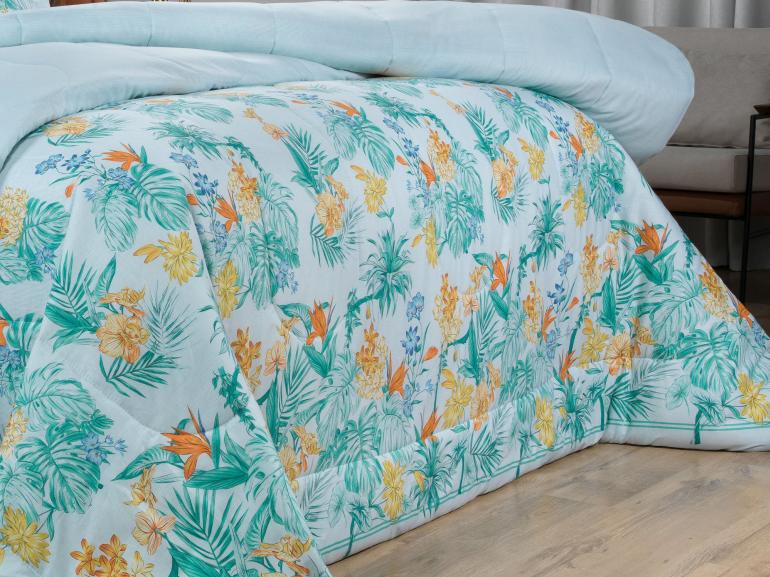 Edredom King 150 fios - Kezia Acqua - Dui Design