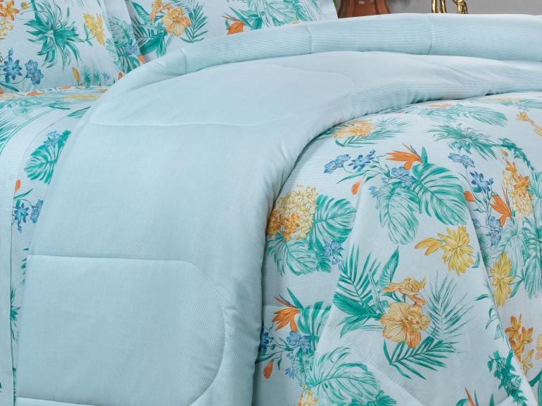 Edredom King 150 fios - Kezia Acqua - Dui Design