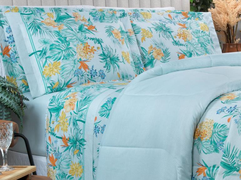 Edredom King 150 fios - Kezia Acqua - Dui Design