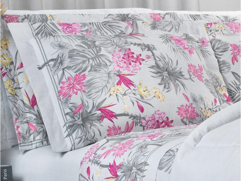 Jogo de Cama King 150 fios - Kezia Cinza - Dui Design