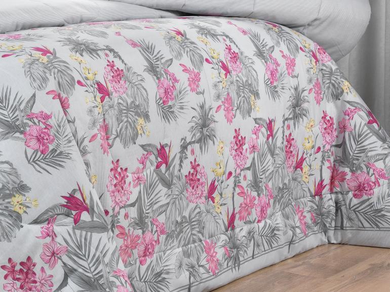 Edredom King 150 fios - Kezia Cinza - Dui Design