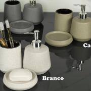 Kit para Bancada de Banheiro em Cermica 3 Peas - Bristol - Dui Design