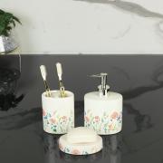 Kit para Bancada de Banheiro em Cermica 3 Peas - Camila Rosa - Dui Design