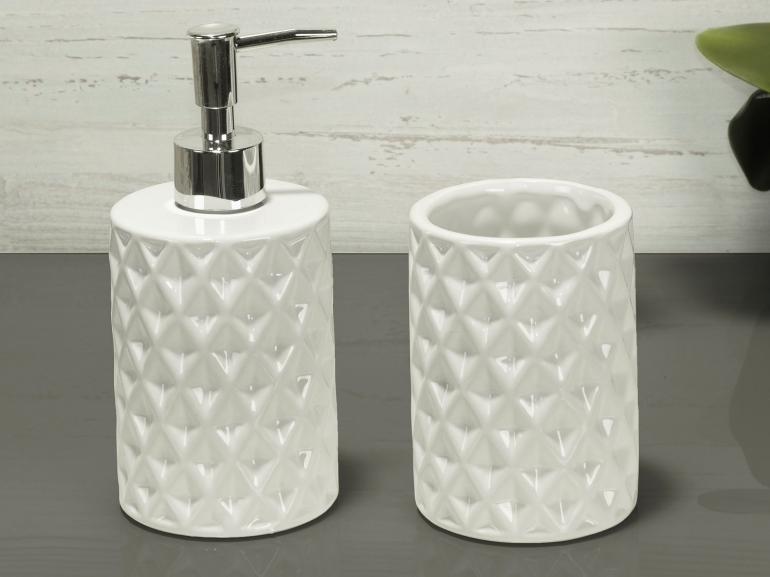 Kit para Bancada de Banheiro em Cermica 2 Peas - Diamond - Dui Design