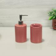 Kit para Bancada de Banheiro em Cerâmica 2 Peças - Waffle - Dui Design