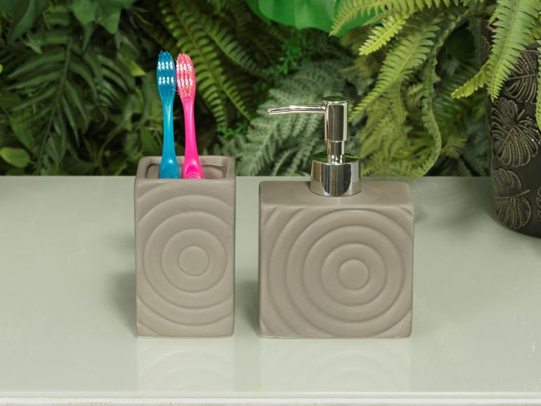 Kit para Bancada de Banheiro em Cerâmica 2 Peças - Espiral - Dui Design