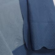 Kit: 1 Cobre-leito King Bouti de Microfibra Ultrasonic + 2 Porta-travesseiros - Kobe Jeans e Indigo - Dui Design