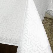Toalha de Mesa Fcil de Limpar Retangular 6 Lugares 160x220cm - Kube Branco - Dui Design