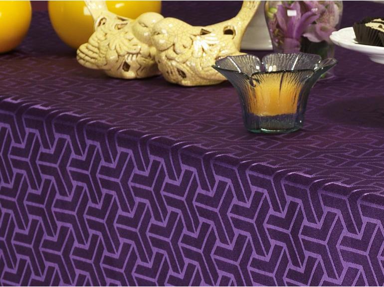Toalha de Mesa Fcil de Limpar Quadrada 4 Lugares 160x160cm - Kube Purpura - Dui Design