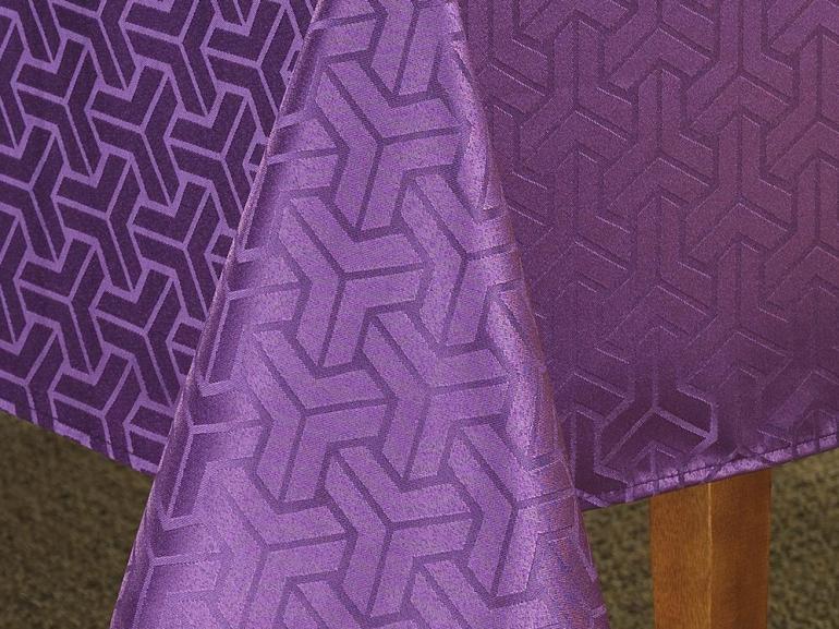 Toalha de Mesa Fcil de Limpar Retangular 6 Lugares 160x220cm - Kube Purpura - Dui Design