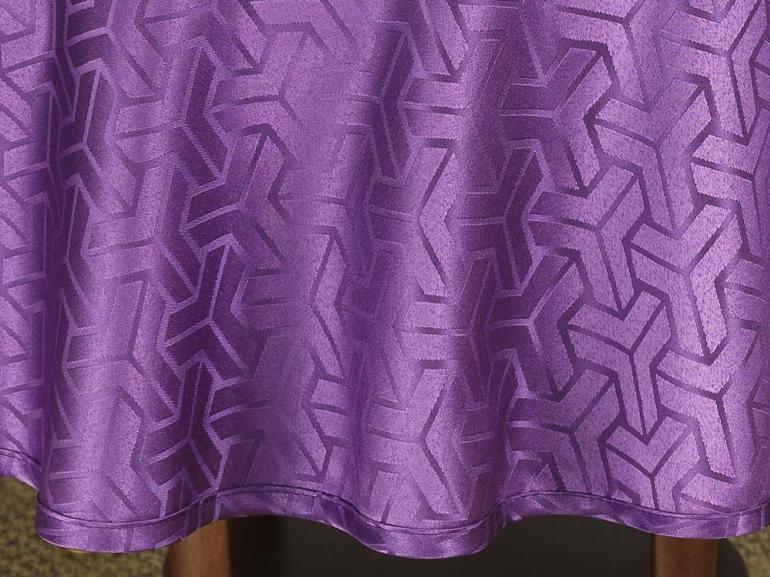 Toalha de Mesa Fcil de Limpar Redonda 160cm - Kube Purpura - Dui Design