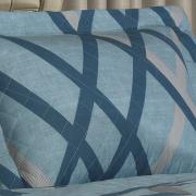 Kit: 1 Cobre-leito Casal + 2 Porta-travesseiros 150 fios - Kyan Indigo - Dui Design