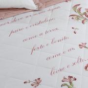Enxoval Casal com Cobre-leito 7 peas Percal 200 fios 100% Algodo - Lavnia Rosa - Dui Design