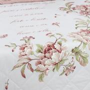 Enxoval Casal com Cobre-leito 7 peas Percal 200 fios 100% Algodo - Lavnia Rosa - Dui Design