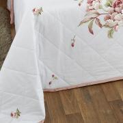 Enxoval Casal com Cobre-leito 7 peas Percal 200 fios 100% Algodo - Lavnia Rosa - Dui Design