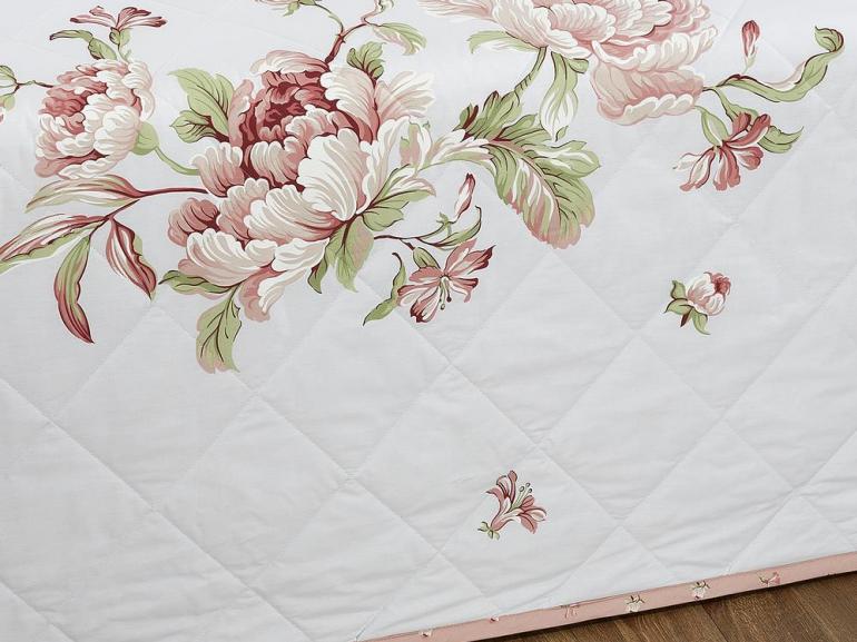 Enxoval Casal com Cobre-leito 7 peas Percal 200 fios 100% Algodo - Lavnia Rosa - Dui Design