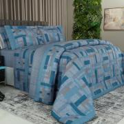 Edredom Casal 150 fios - Lennon Azul - Dui Design