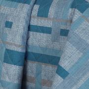 Kit: 1 Cobre-leito Solteiro + 1 Porta-travesseiro 150 fios - Lennon Azul - Dui Design