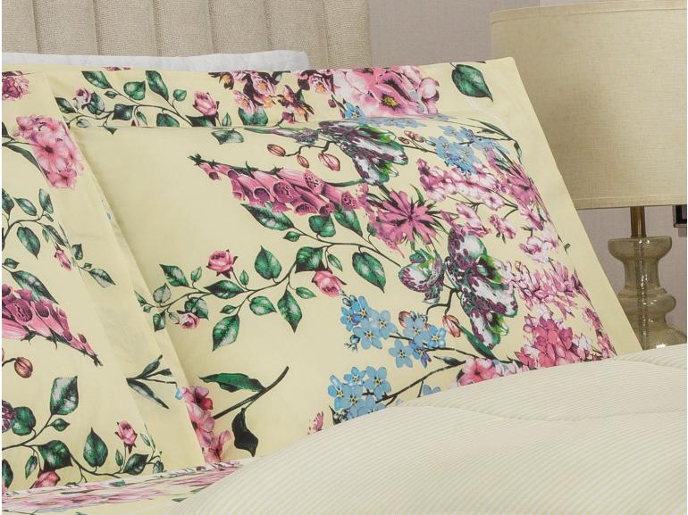 Jogo de Cama Queen Percal 200 fios - Leny Marfim - Dui Design