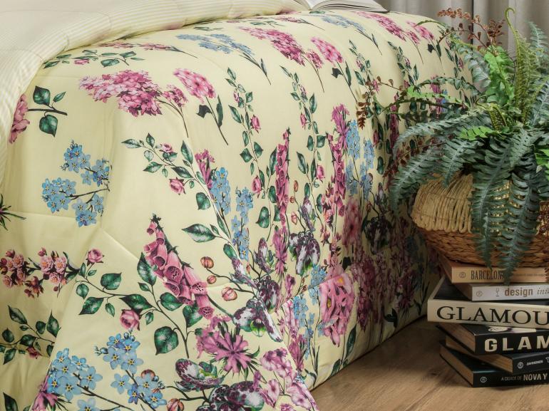 Edredom Queen Percal 200 fios - Leny Marfim - Dui Design