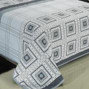 Kit: 1 Cobre-leito Queen + 2 Porta-travesseiros Percal 200 fios 100% Algodo - Leroy - Dui Design