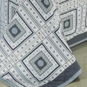 Kit: 1 Cobre-leito Casal + 2 Porta-travesseiros Percal 200 fios 100% Algodo - Leroy - Dui Design
