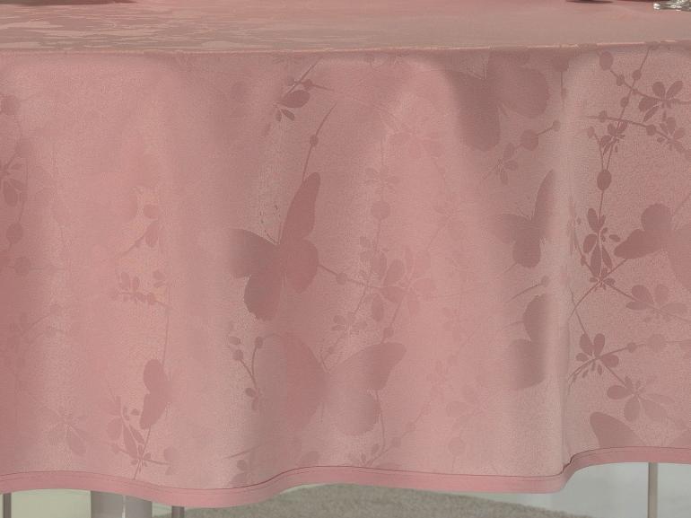 Toalha de Mesa Fácil de Limpar Redonda 160cm - Liberty Rosa Velho - Dui Design