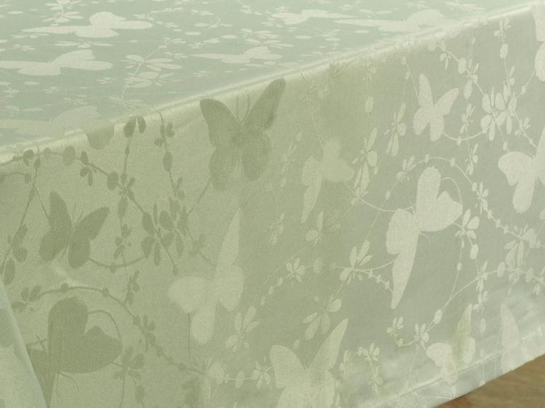 Toalha de Mesa Fcil de Limpar Quadrada 8 Lugares 220x220cm - Liberty Verde Claro - Dui Design