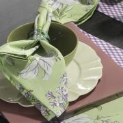 Jogo Americano 4 Lugares (4 peas) com Barra Aplicada 35x50cm - Lily Lils - Dui Design