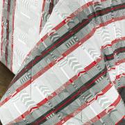 Kit: 1 Cobre-leito Casal + 2 Porta-travesseiros Percal 200 fios 100% Algodo - Linea Cinza - Dui Design