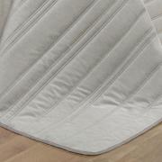 Kit: 1 Cobre-leito efeito Linho Queen Bouti de Microfibra Ultrasonic  + 2 Porta-travesseiros - Linum Natural - Dui Design