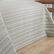 Kit: 1 Cobre-leito efeito Linho Queen Bouti de Microfibra Ultrasonic + 2 Porta-travesseiros - Linum Natural - Dui Design