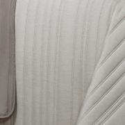 Kit: 1 Cobre-leito efeito Linho Queen Bouti de Microfibra Ultrasonic + 2 Porta-travesseiros - Linum Natural - Dui Design