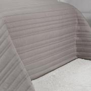 Kit: 1 Cobre-leito efeito Linho Queen Bouti de Microfibra Ultrasonic + 2 Porta-travesseiros - Linum Noz Moscada - Dui Design