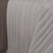 Kit: 1 Cobre-leito efeito Linho Queen Bouti de Microfibra Ultrasonic + 2 Porta-travesseiros - Linum Noz Moscada - Dui Design