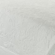 Kit: 1 Cobre-leito King Bouti Bordada de Microfibra + 2 Porta-travesseiros - Lisboa Branco - Dui Design