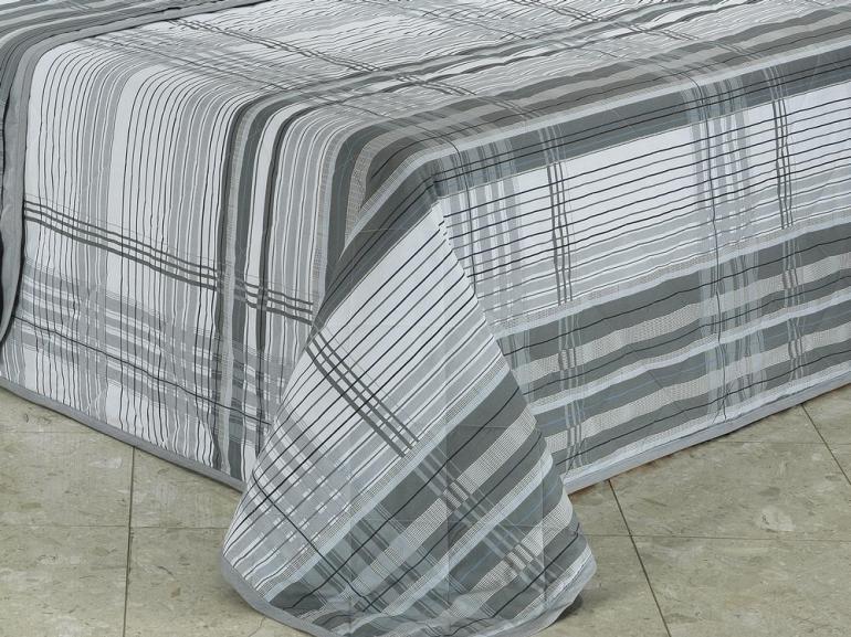 Kit: 1 Cobre-leito Casal + 2 Porta-travesseiros Percal 200 fios 100% Algodo - London - Dui Design