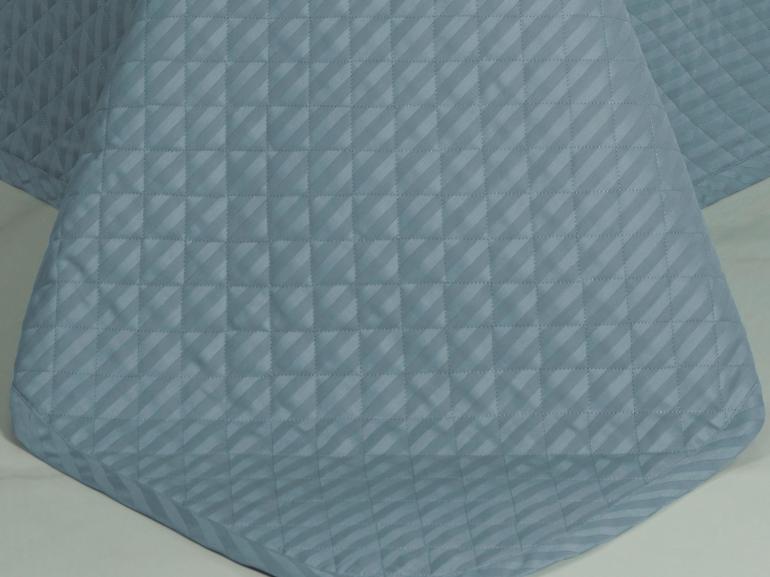 Kit: 1 Cobre-leito Queen + 2 porta-travesseiros Cetim 300 fios - London Jeans - Dui Design