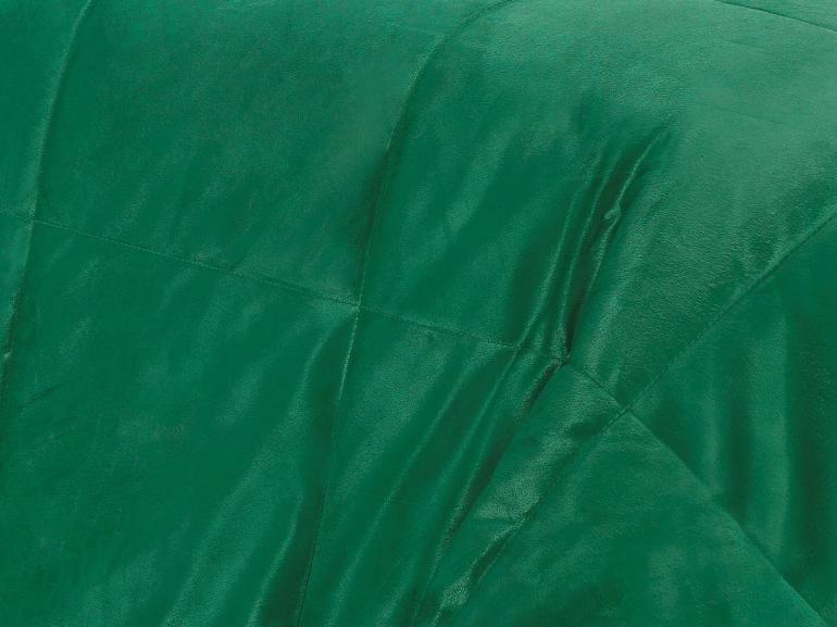 Edredom King Pele de Carneiro e Plush Micromink - Sherpa Londres Verde Ultramarine - Dui Design