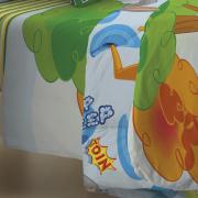 Kit: 1 Edredom Solteiro Infantil + 1 Fronha 120 fios 100% Algodo - Looney Tunes Turma - Teka