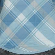 Kit: 1 Cobre-leito Queen + 2 Porta-travesseiros Percal 200 fios - Lorde Azul - Dui Design