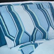 Kit: 1 Cobre-leito Solteiro + 1 Porta-travesseiro 150 fios - Lounge Indigo - Dui Design