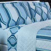 Kit: 1 Cobre-leito Solteiro + 1 Porta-travesseiro 150 fios - Lounge Indigo - Dui Design