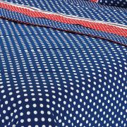 Kit: 1 Cobre-leito Solteiro + 1 Porta-travesseiro 150 fios 100% Algodo - Love Dots Azul - Dui Design