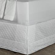 Saia para cama Box Matelassada com Bordado Inglês Queen - Lucerna Branco - Dui Design