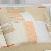 Kit: 1 Cobre-leito King Bouti de Microfibra Ultrasonic Estampada + 2 Porta-travesseiros - Luiza Marfim - Dui Design