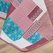 Kit: 1 Cobre-leito King Bouti de Microfibra Ultrasonic Estampada + 2 Porta-travesseiros - Luiza Mauve - Dui Design