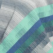 Kit: 1 Cobre-leito Casal + 2 Porta-travesseiros Percal 180 fios - Luzon Azul - Dui Design